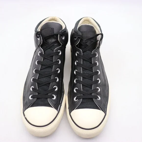 Converse High Street Mid Men's Size 13 Black Leather Casual Athletic Sneakers - Picture 2 of 9